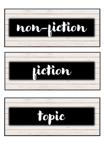 *EDITABLE* Labels for book boxes