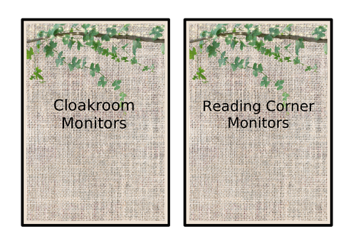 Hessian & Foliage Monitor Roles
