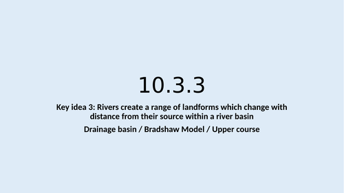 GCSE Geography - River landforms