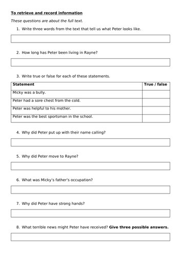 Pauper Pete - Year 6 Guided Reading. | Teaching Resources