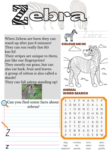 Safari activity worksheets. 8 pages full of activities suitable for reception and year 1.