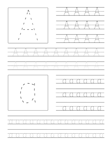 Letter Tracing - Handwriting Worksheets