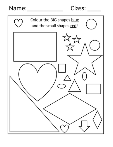 SHAPE VOCABULARY | Big and Small Shapes