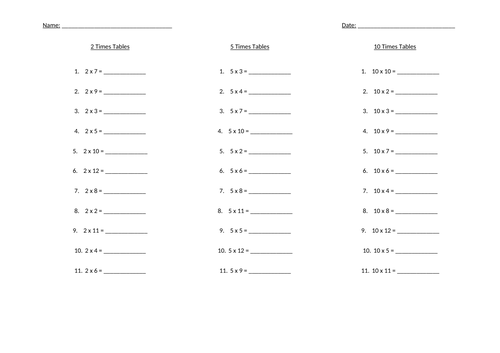 Year 4 MTC Tables Tester and Tracker | Teaching Resources