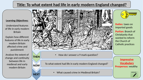 Life in Early Modern Britain OCR GCSE History Crime and Punishment