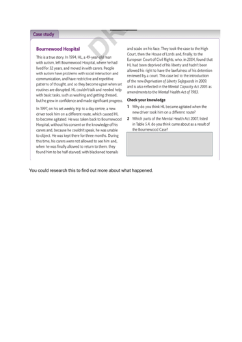 Ethical care BTEC health and social care (unit 5) Level 3 T Level Health