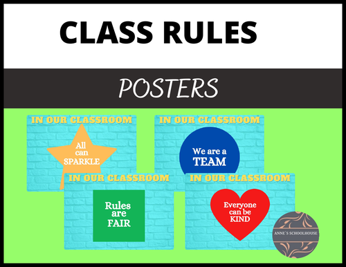 Back to School: Class Rules Posters/Wall Displays