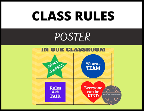 high school rules poster