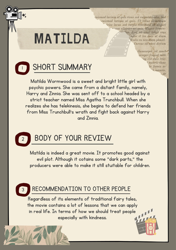 a book review about matilda