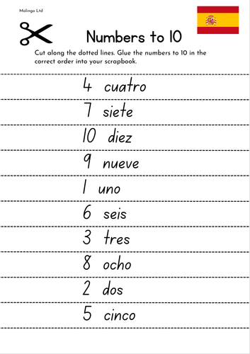 Spanish numbers Studio KS2