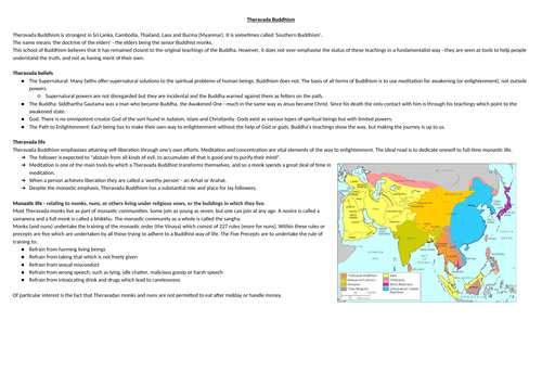 KS3 - Buddhism // Buddhist Divisions