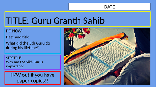 KS3 - Sikhi // Guru Granth Sahib