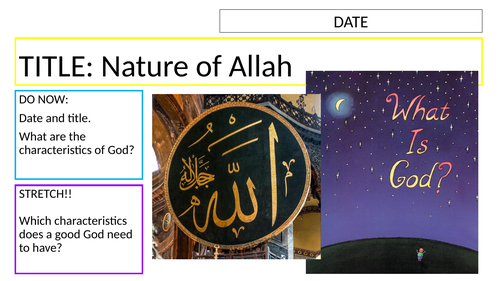 KS3 - Islam // Nature of Allah