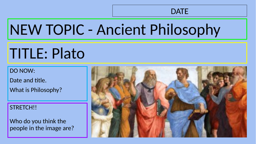 KS3 - Ancient Philosophy // Plato