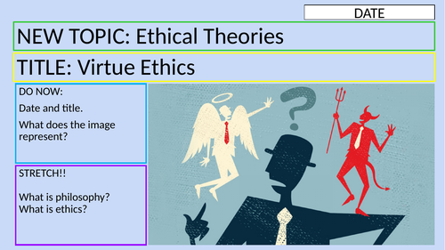 KS3/4 - Ethical Theories // Virtue Ethics
