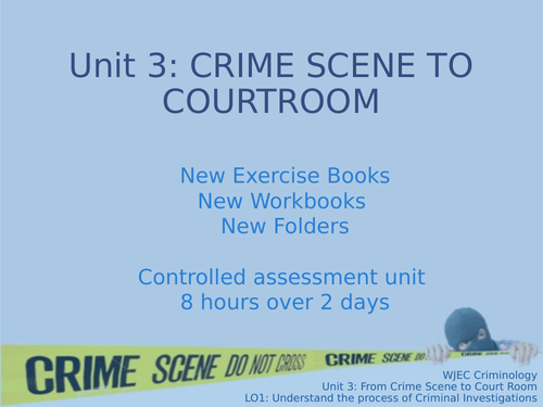 WJEC Criminology Diploma Unit 3 AC1.1 Lesson
