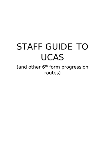 Staff Guide to UCAS (and Unifrog) 2021