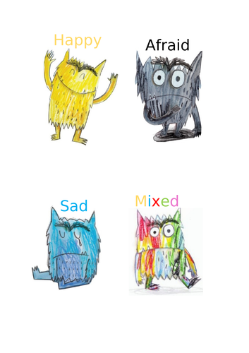 Colour Monster Characters with Names