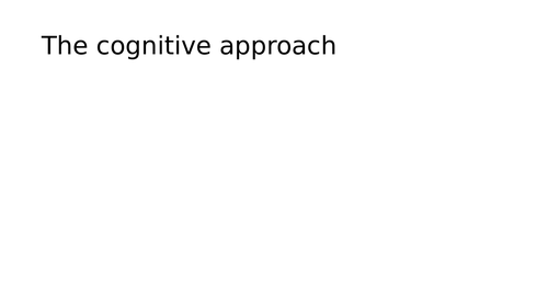 AQA Cognitive Psychology 5 Lessons