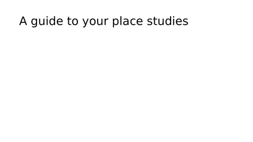 AQA Human Geography Changing Places Case Studies