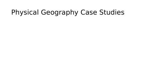 AQA Water and Carbon Cycle Case Studies