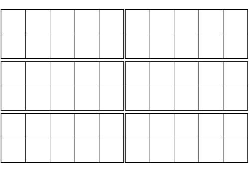 Tens Frame Template | Teaching Resources