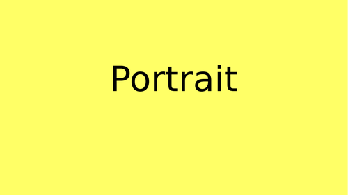 KS2 Art portrait PowerPoint