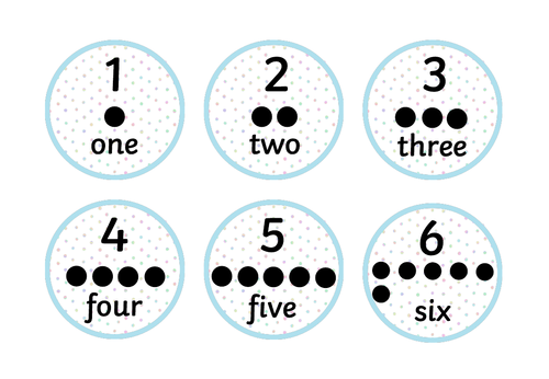 Number Circles 1-10 with dots