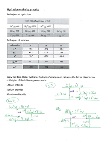 Enthalpy revision