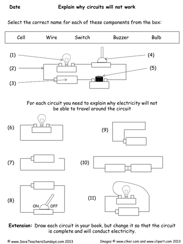 Circuits Not Working KS2 Lesson Plan and Worksheets