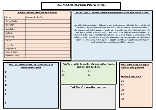 Language Paper 2 Revision