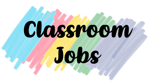 Classroom Jobs Pastel Theme