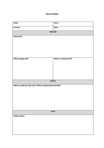 SEND parent proformas