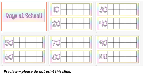 Days at School Template (Pastel Rainbow)