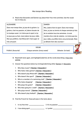 Free time narrow reading