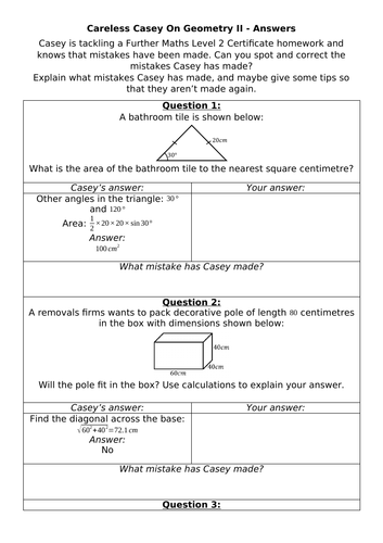 Careless Casey - Geometry II