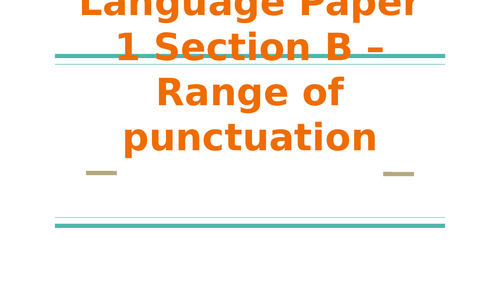 AQA Language Paper 1 Q5 Lessons part 1