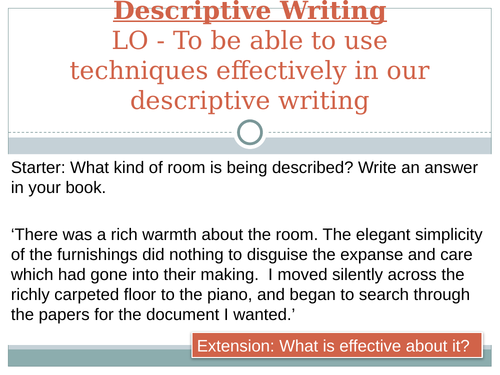 AQA Language Paper 1 Q5 Lessons part 2