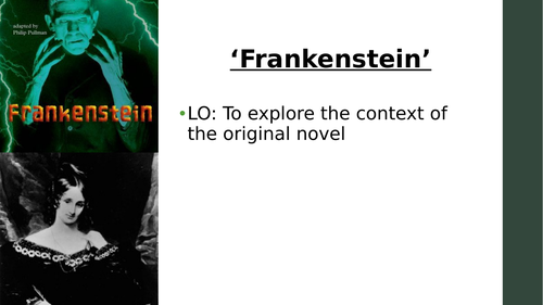 KS3: Frankenstein (Pullman Play) SOW