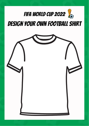 World Cup 2026 Football - Design a shirt, football, socks or sports bottle A4 Worksheet X4