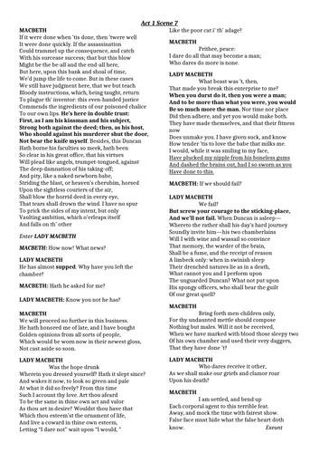 KS3: Macbeth Act 1 Scene 7 | Teaching Resources