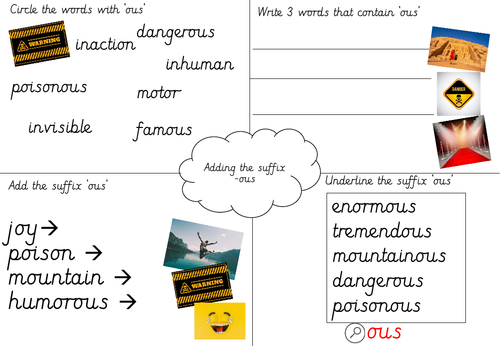 Adding Suffix Ous Ks2