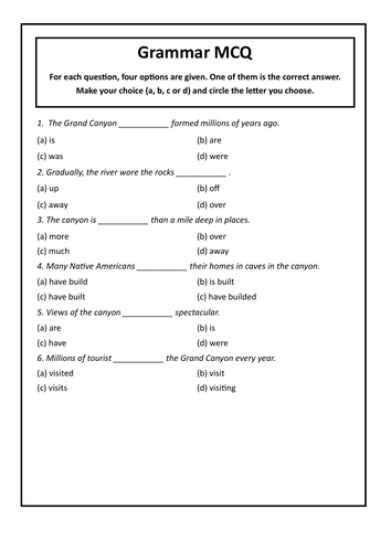 Mixed GRAMMAR Exercises