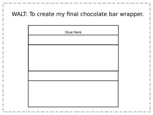 Chocolate Bar Wrapper Template- Persuasion
