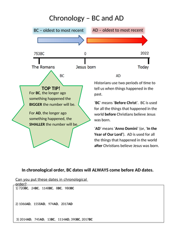 What is History - y7 introduction to time and chronology