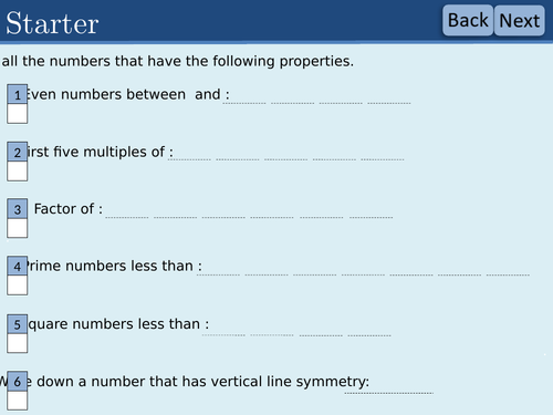 Number properties