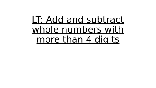 Y6 Maths: Use inverse operations (addition and subtraction)