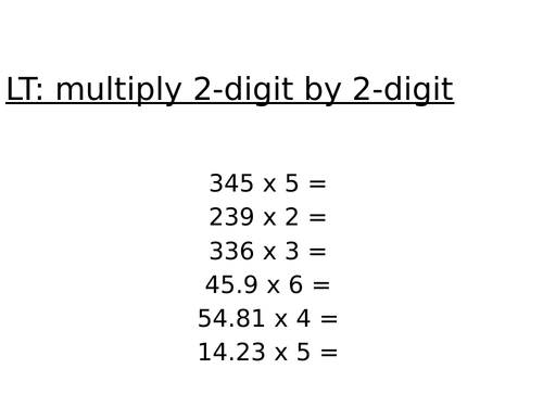 Y6 Maths: Multiply 2-digit by 2-digit numbers (2 lessons)