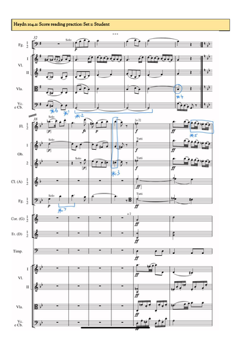 Eduqas Music A Level Haydn 104.2 score questions