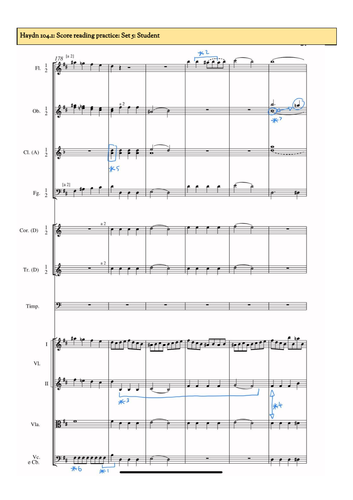 Eduqas Music A Level Haydn 104.1 score questions